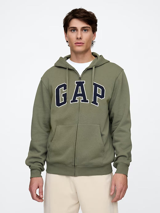 GAP Relaxed Gap Logo Zip Hoodie L