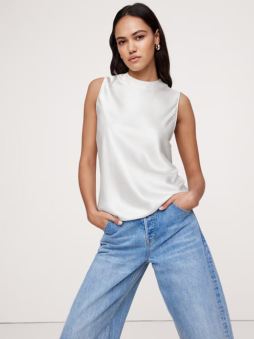 Banana Republic Signature Silk Tank - Women's Medium