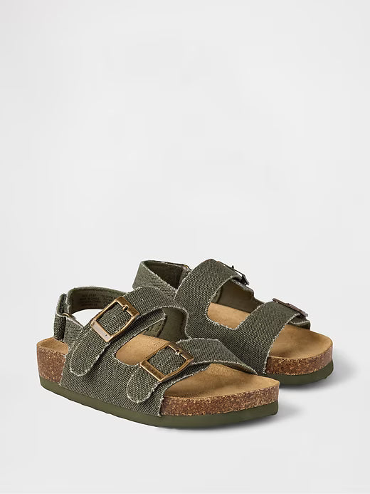 Baby Gap Toddler Buckle Cork Sandals Thyme Green Size: 9-10