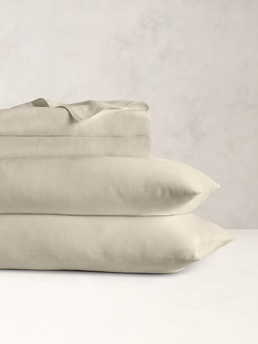 BR Home by Banana Republic Fine Linen Sheet Set - Queen - Linen