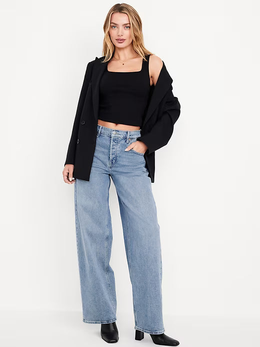 Old Navy Mid-Rise Slouchy Wide-Leg Jeans - Petite 2