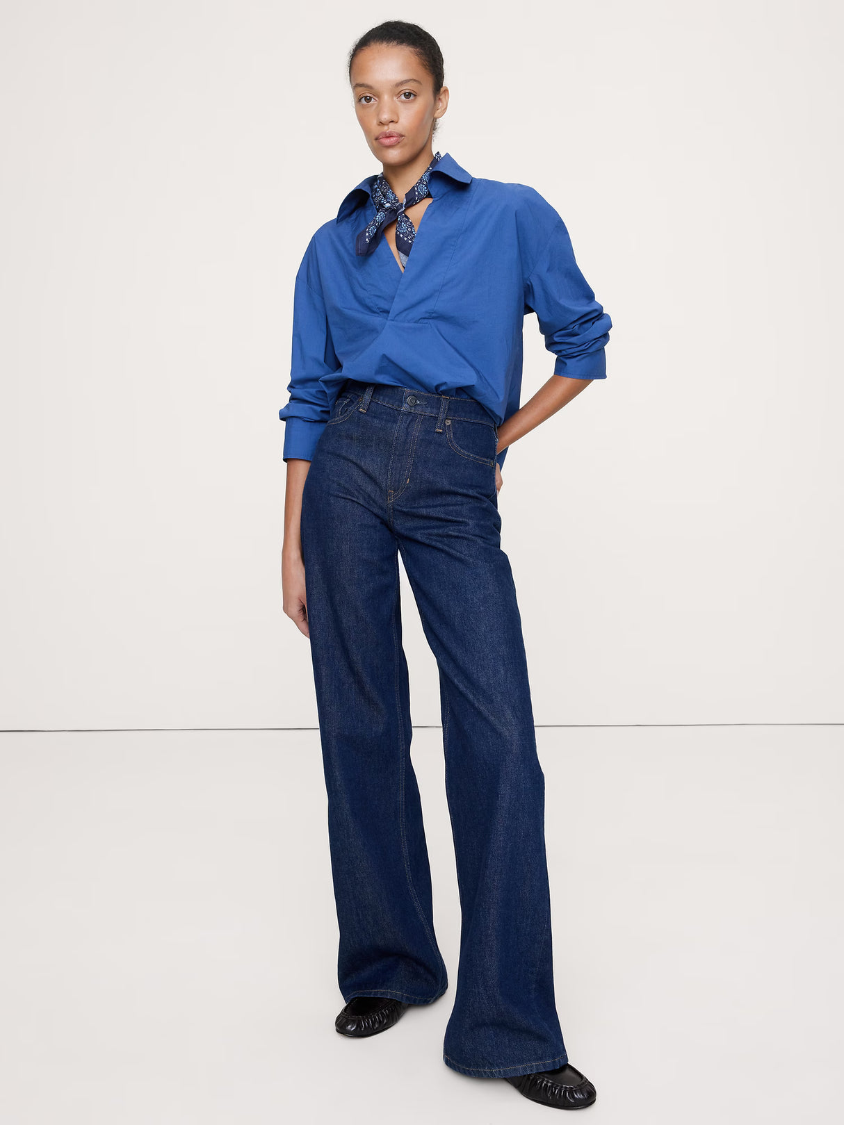 Banana Republic Long-Sleeve Popover Tunic Size Medium