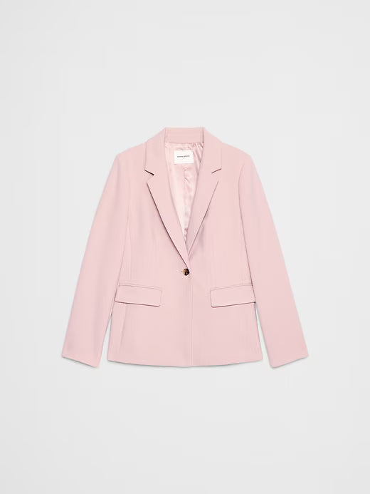 Banana Republic Double Weave Blazer Pink Heather Size: 4