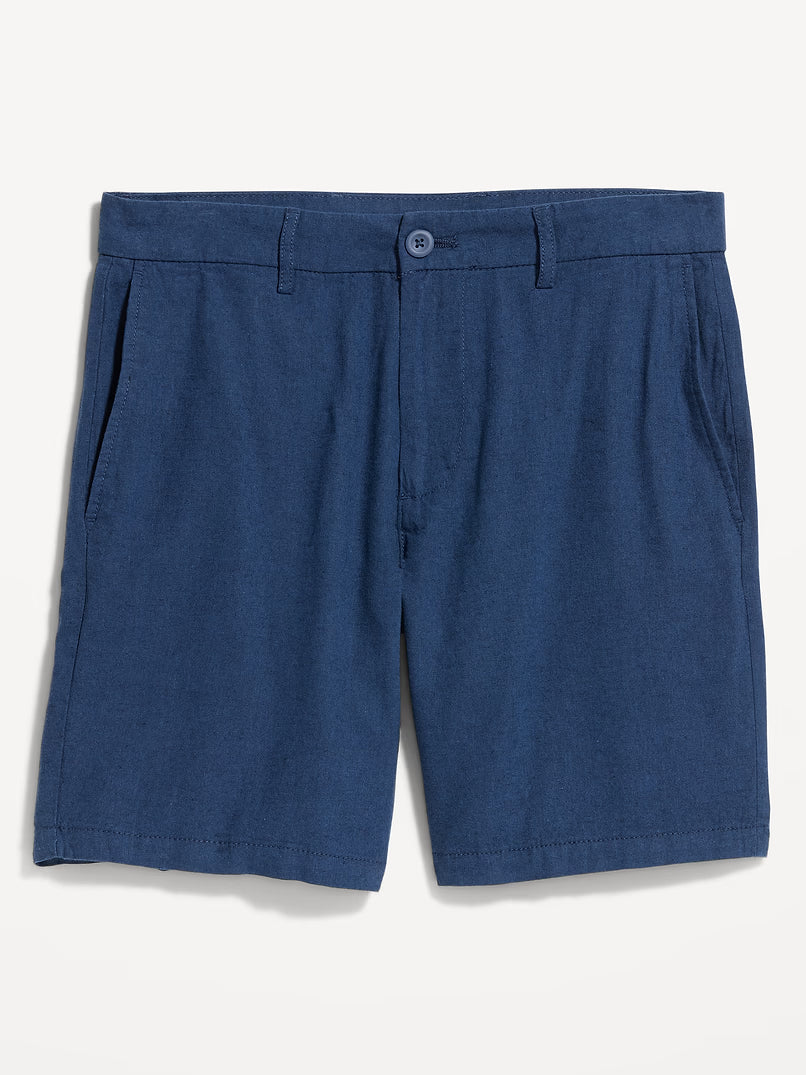 OLD NAVY (33) Slim Linen-Blend Rotation Chino Shorts -- 8-inch inseam