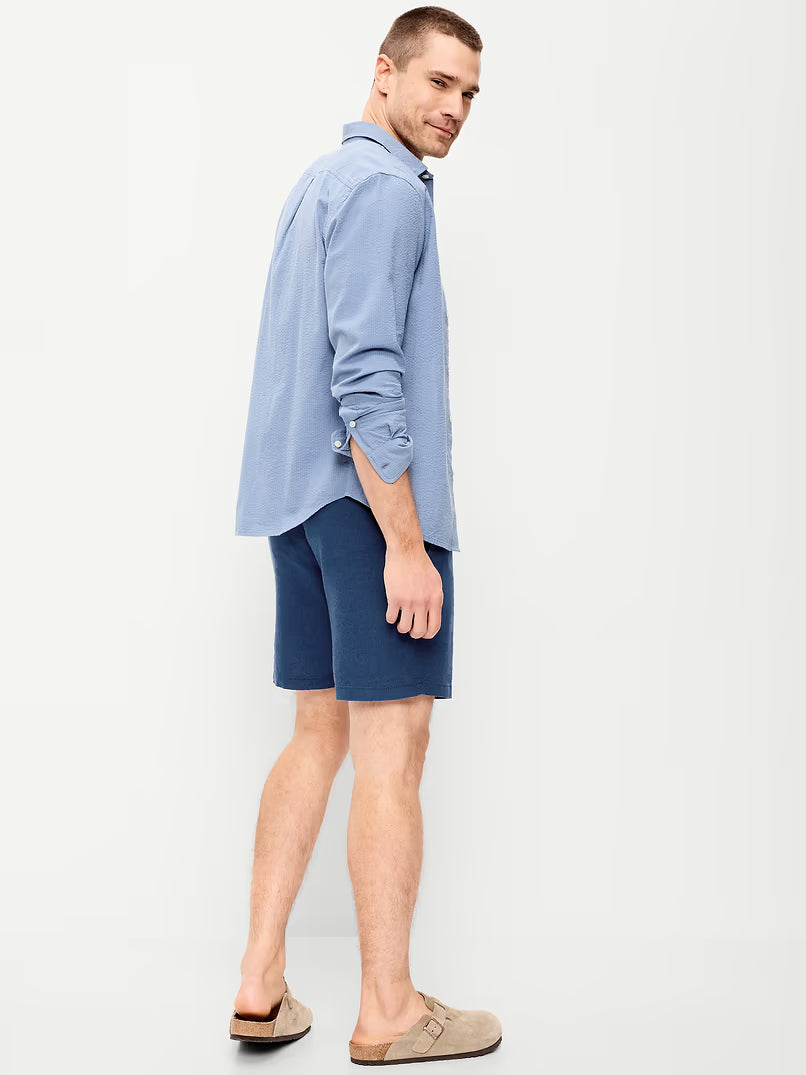 OLD NAVY (33) Slim Linen-Blend Rotation Chino Shorts -- 8-inch inseam