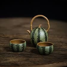 Watermelon Ti liang Yixing Tea Set
