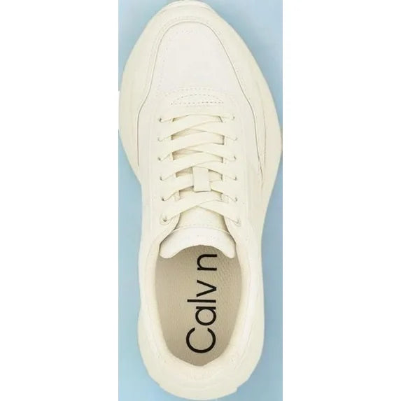 Calvin Klein Women's Pippy Faux Leather Casual Sneakers - Ivory - Size 9M
