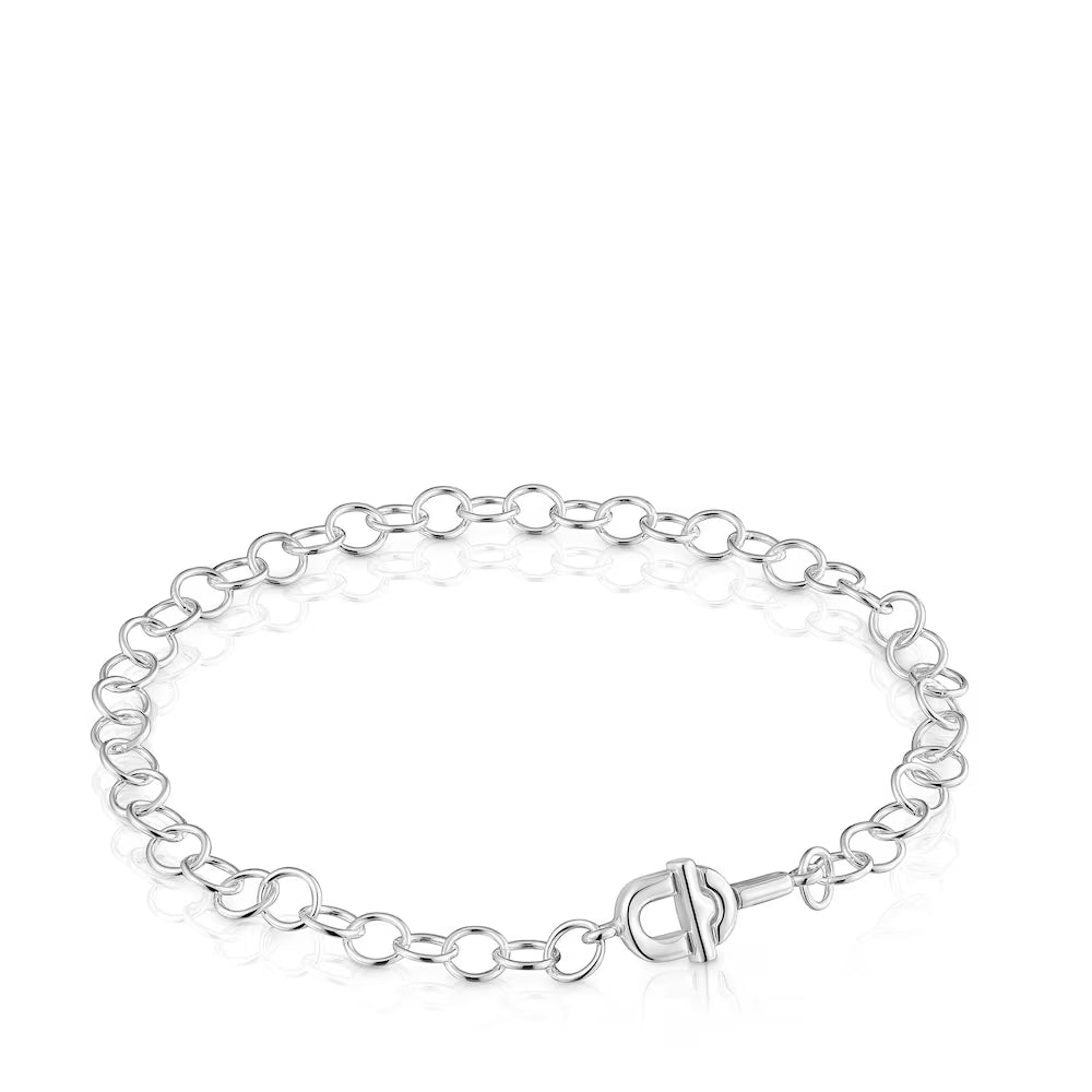 Silver round chain Bracelet TOUS MANIFESTO