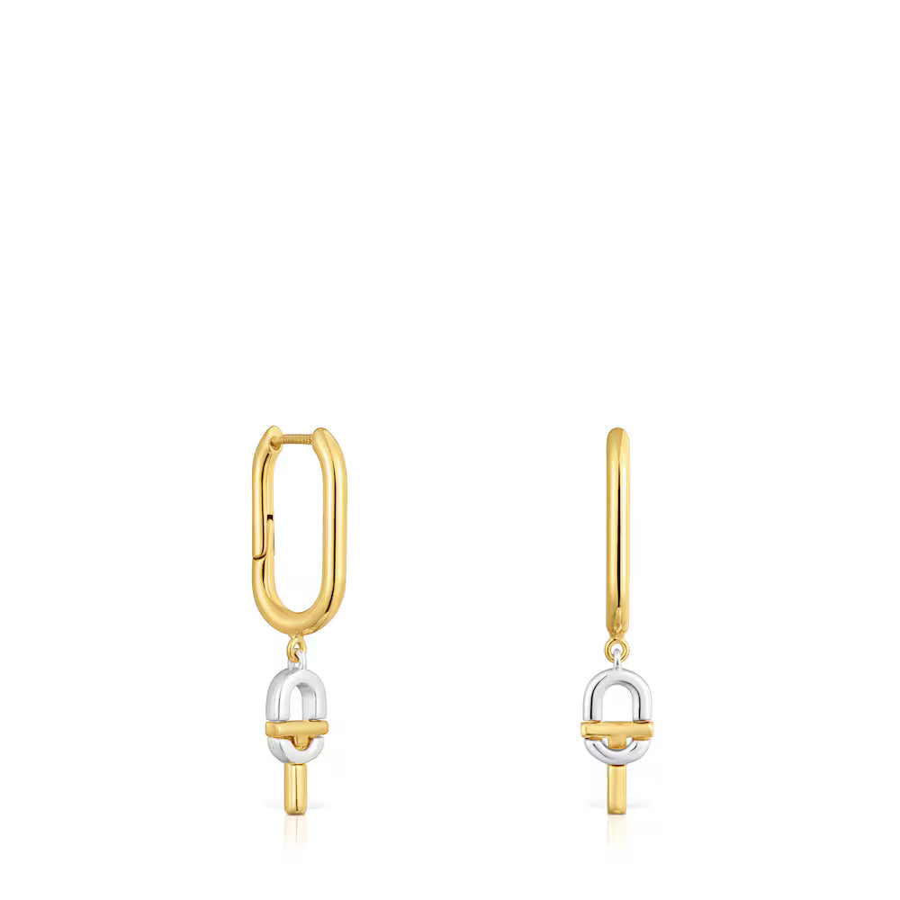 Short two-tone Hoop earrings TOUS MANIFESTO