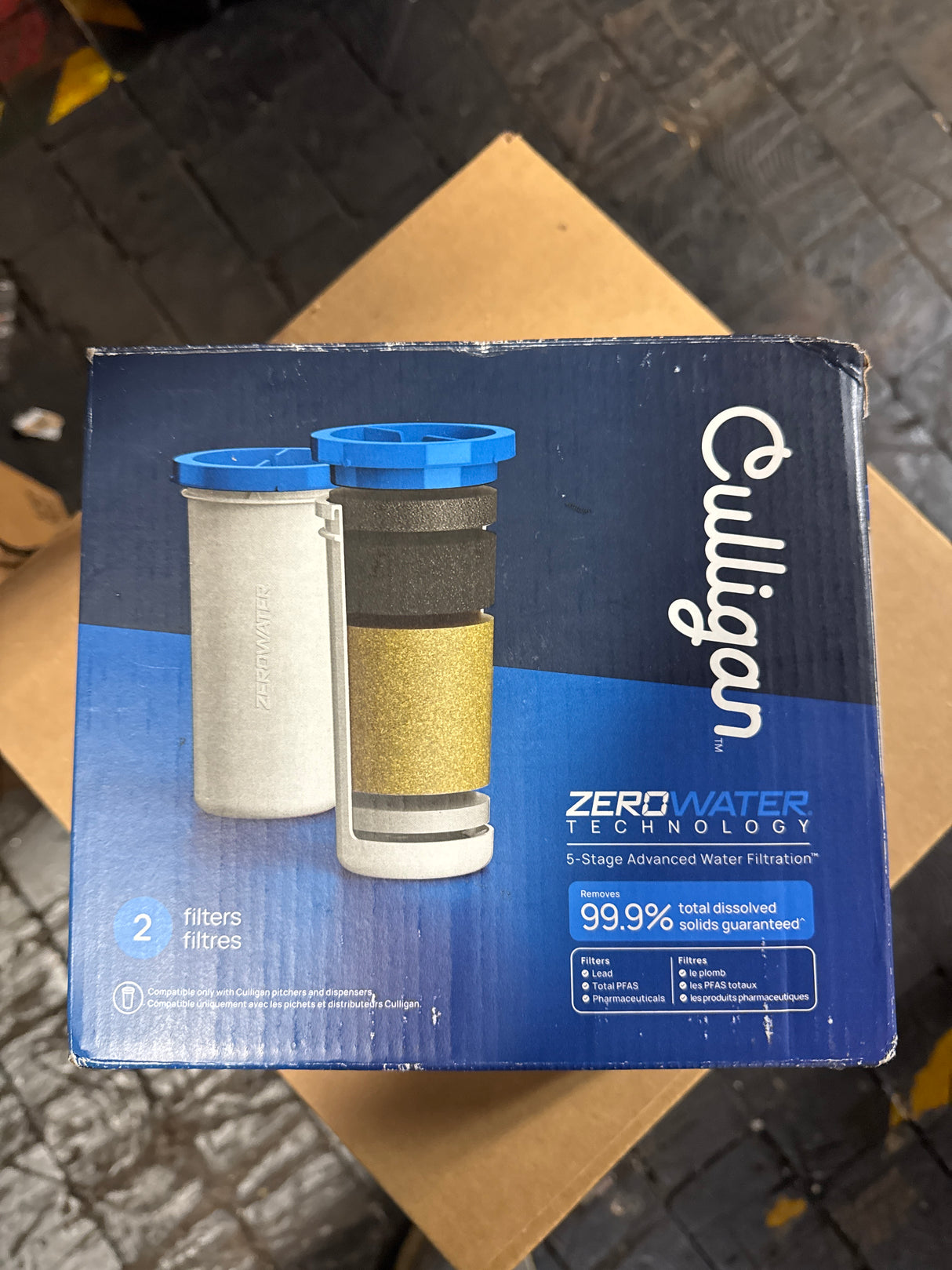 Culligan with ZeroWater Technology Replacement Filter 2-Pack, 5-Stage Advanced Water Filter – IAPMO Certified to Reduce Lead, Total PFAS (Forever Chemicals), Mercury, Fluoride, and Chlorine