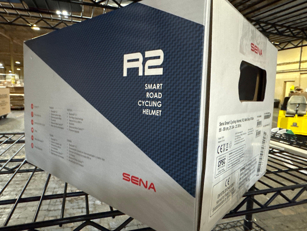 Sena R2 Road Cycling Smart Bluetooth Helmet (Matte Gray, Medium)