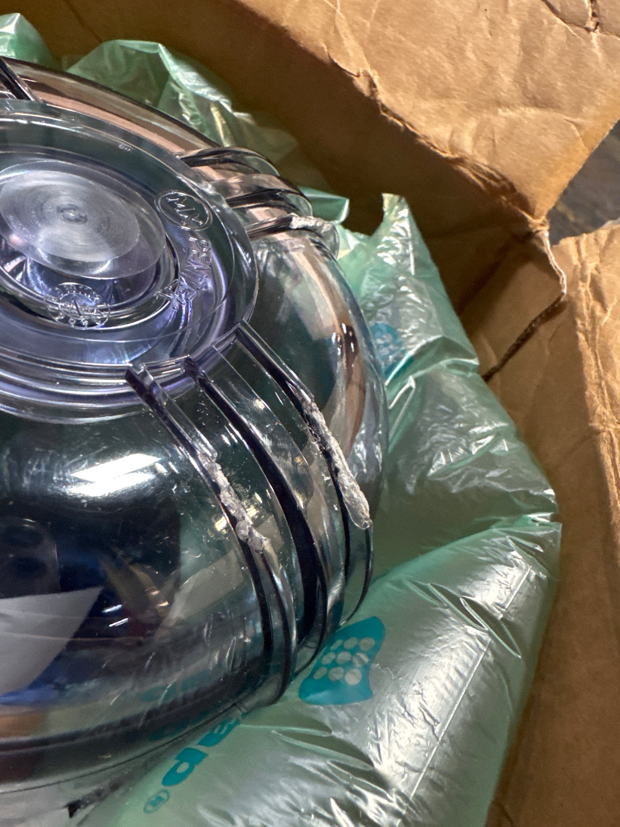 Pentair Pentek 166201 Big Clear Filter Housing, 1" NPT #20 Whole House Heavy Duty Water Filter Housing with Pressure Relief Button, 20-Inch, Blue/Clear