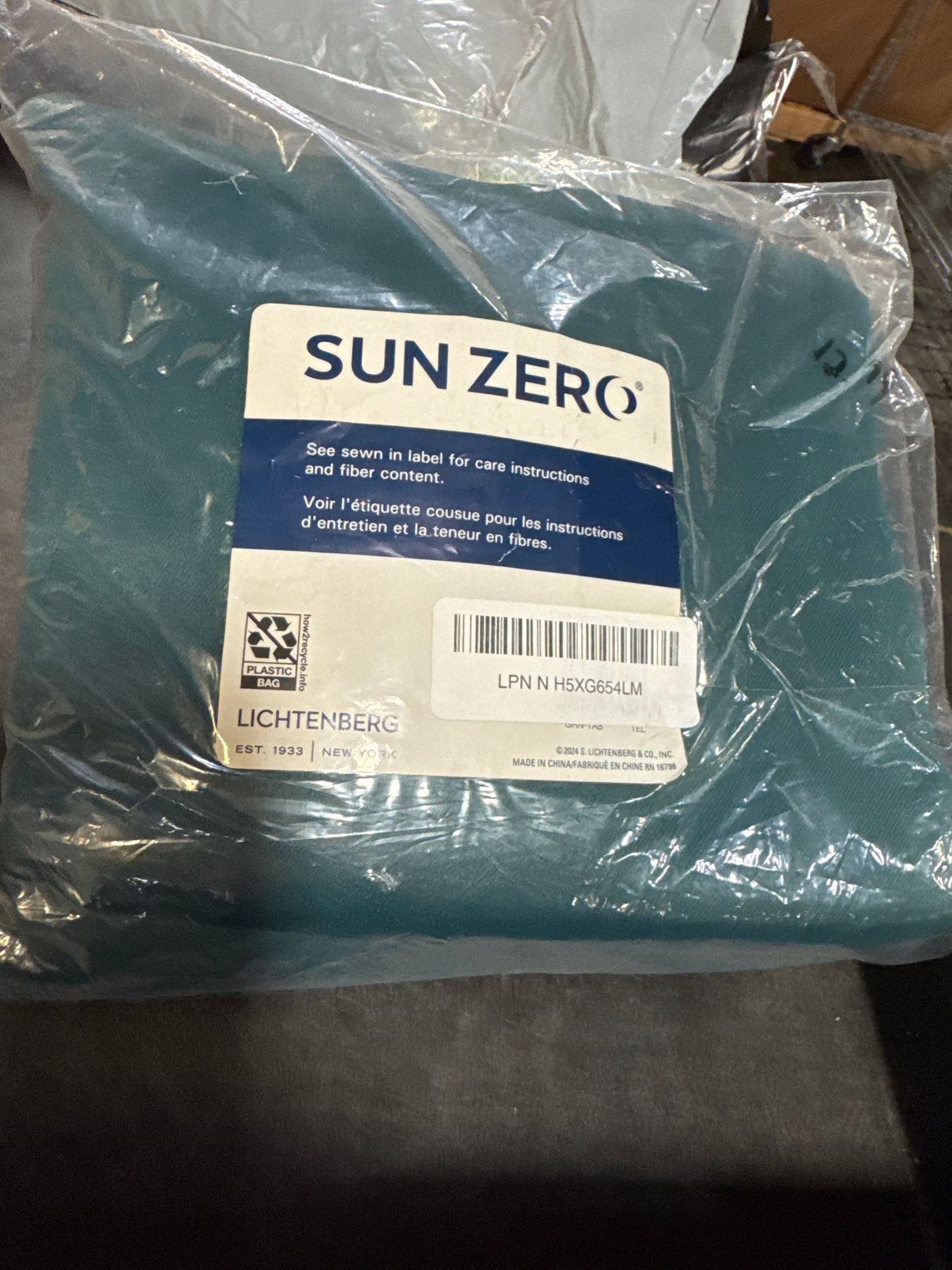 Sun Zero Avery 100% Blackout Rod Pocket Single Curtain Panel, Teal