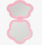 SWEET AND SHIMMER Flower Power Pink Compact Mirror