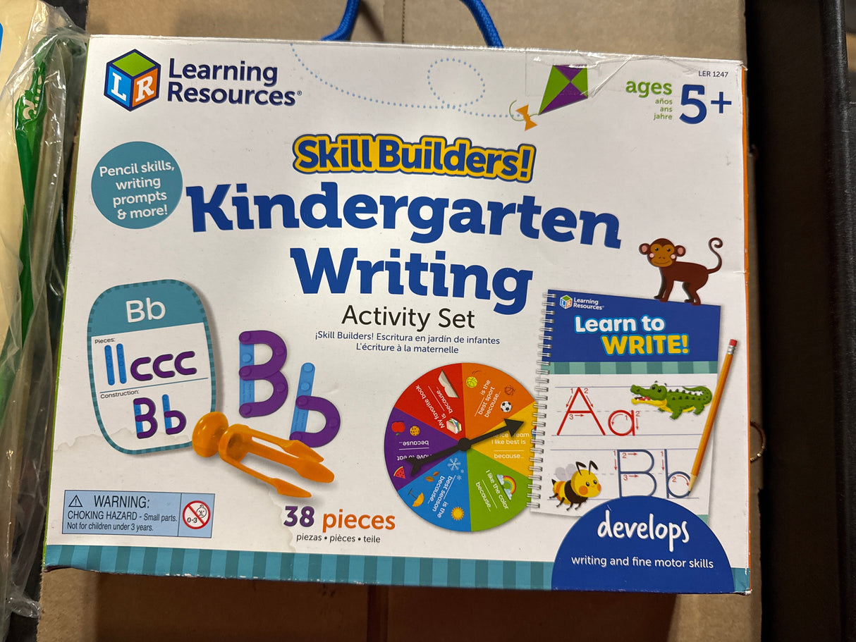 Learning Resources Skill Builders! Kindergarten Writing - 38 Piece Activity Set , Ages 5+ Kindergarten Learning Essential Materials, Alphabet Learning Activities, Kindergarten Homeschool Supplies