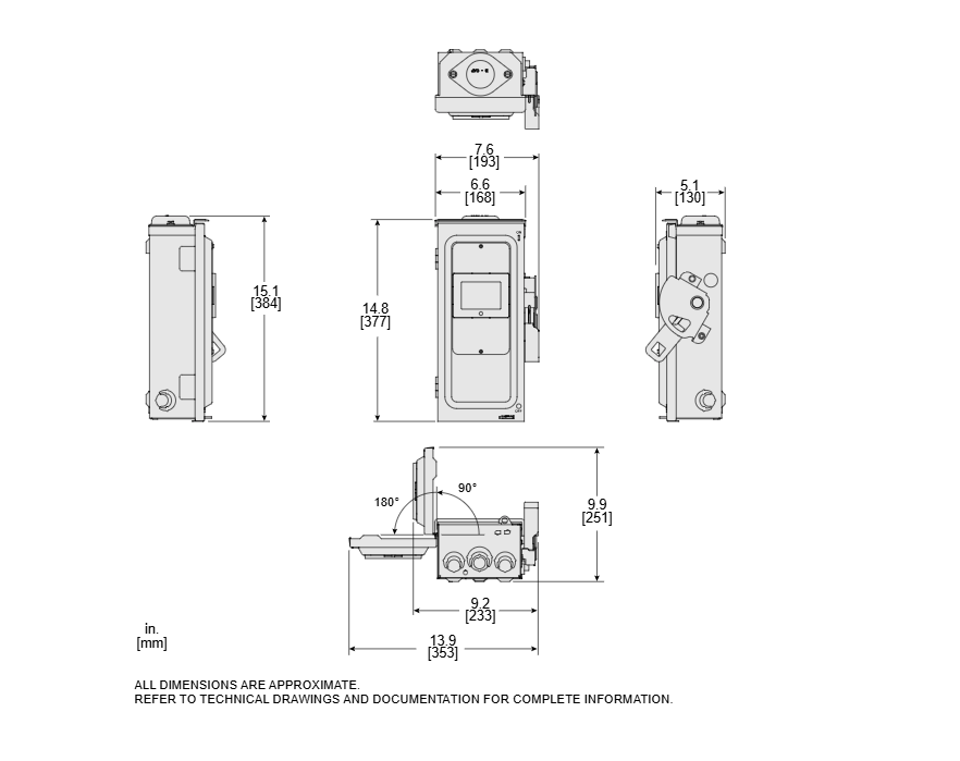 SCHNEIDER ELECTRIC | Square D | VisiPacT Series | VHU361RB | No Fuse Provisions