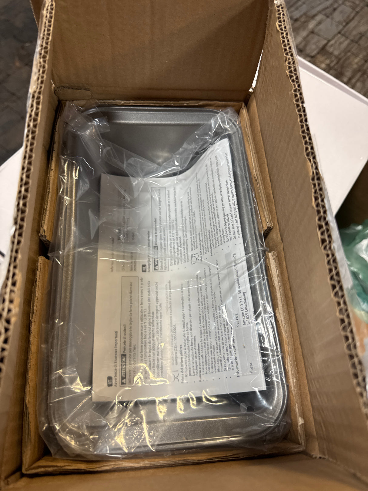 Amazon Basics Rectangular Baking Bread Loaf Pan, 9.5 x 5 Inch, Set of 2, Gray