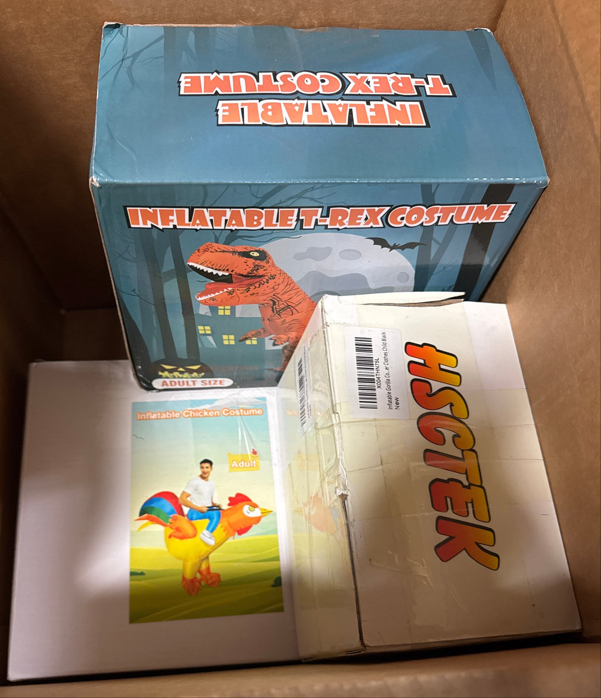 2-Adult/1-Child Inflatable Costume Bundle Box