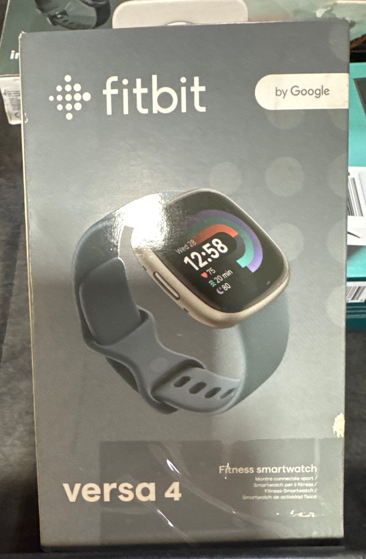 Fitbit Versa 4 Fitness Smartwatch with Daily Readiness, GPS, 24/7 Heart Rate, 40+ Exercise Modes, Sleep Tracking and more, Waterfall Blue/Platinum, One Size (S & L Bands Included)