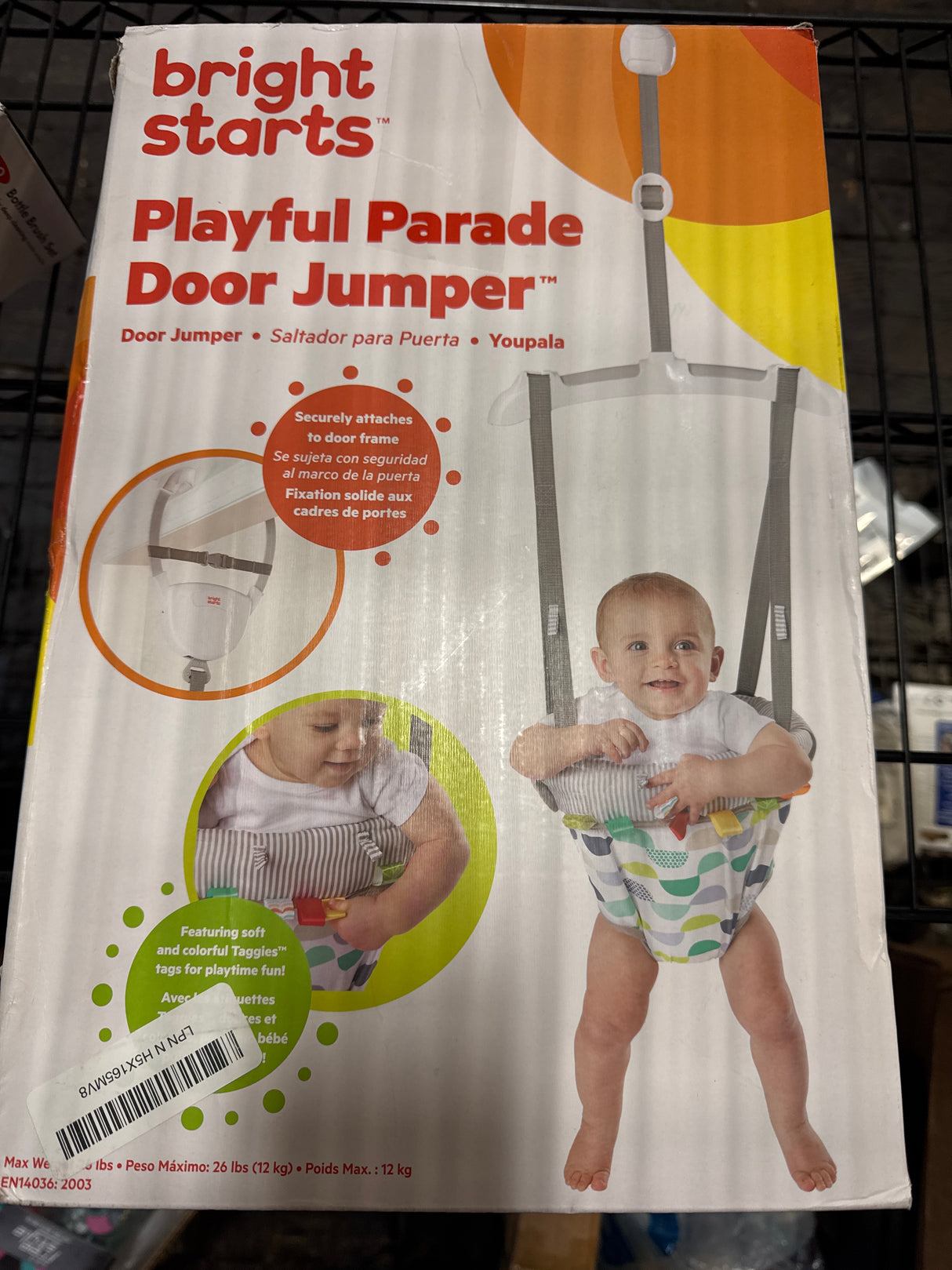 Bright Starts Playful Parade Door Jumper for Baby with Adjustable Strap, 6 Months and Up, Max Weight 26 lbs