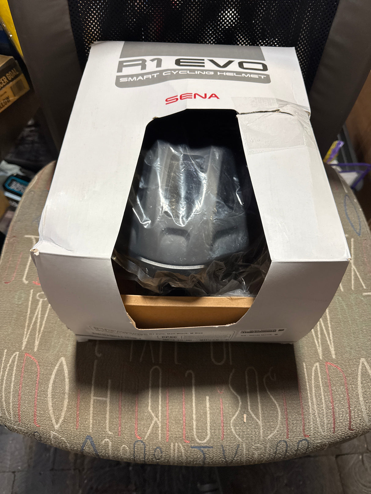 Sena R1 EVO Smart Helmet (Matte Black, Medium)