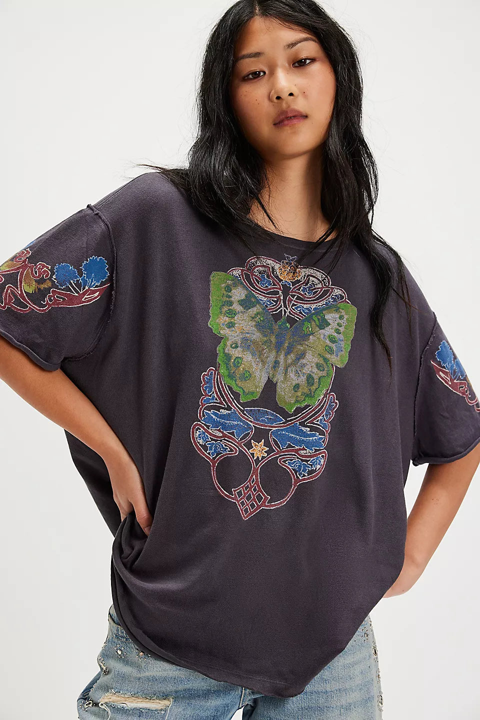 Free People We The Free Cosmic Bloom Graphic Tee Size: M
