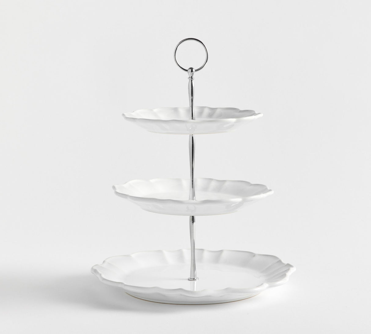 Monique Lhuillier Juliana Scalloped Three Tiered Stand