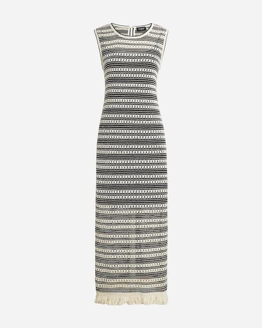 J Crew Collection- Crochet Midi Dress (S) In Black & White Stripe