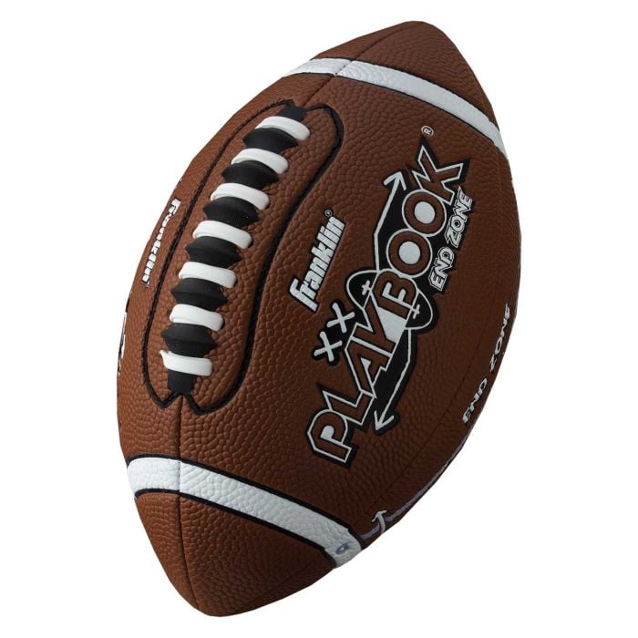 (BROWN)-Franklin Sports Junior Playbook Youth Football - Kids Football