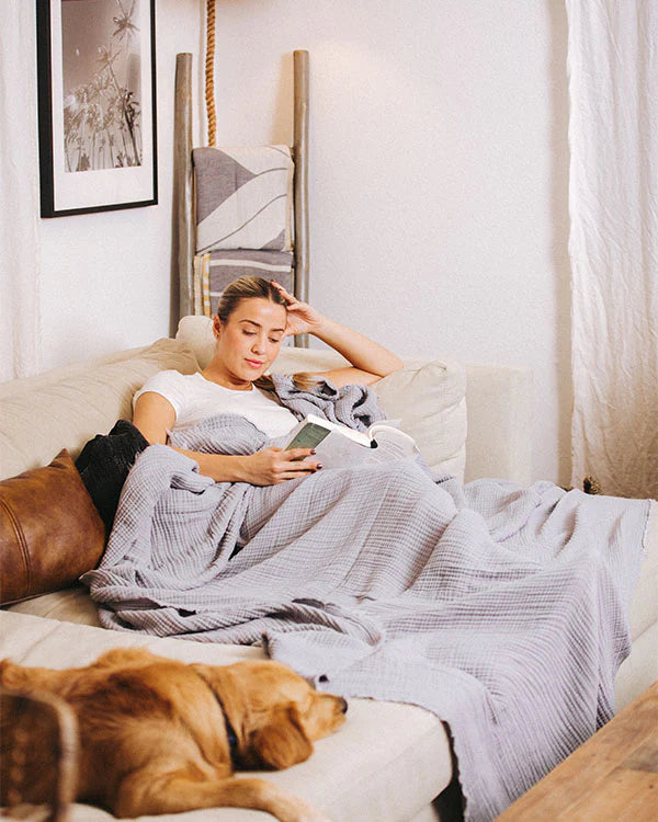 Lara Light Grey - PARTY BLANKET