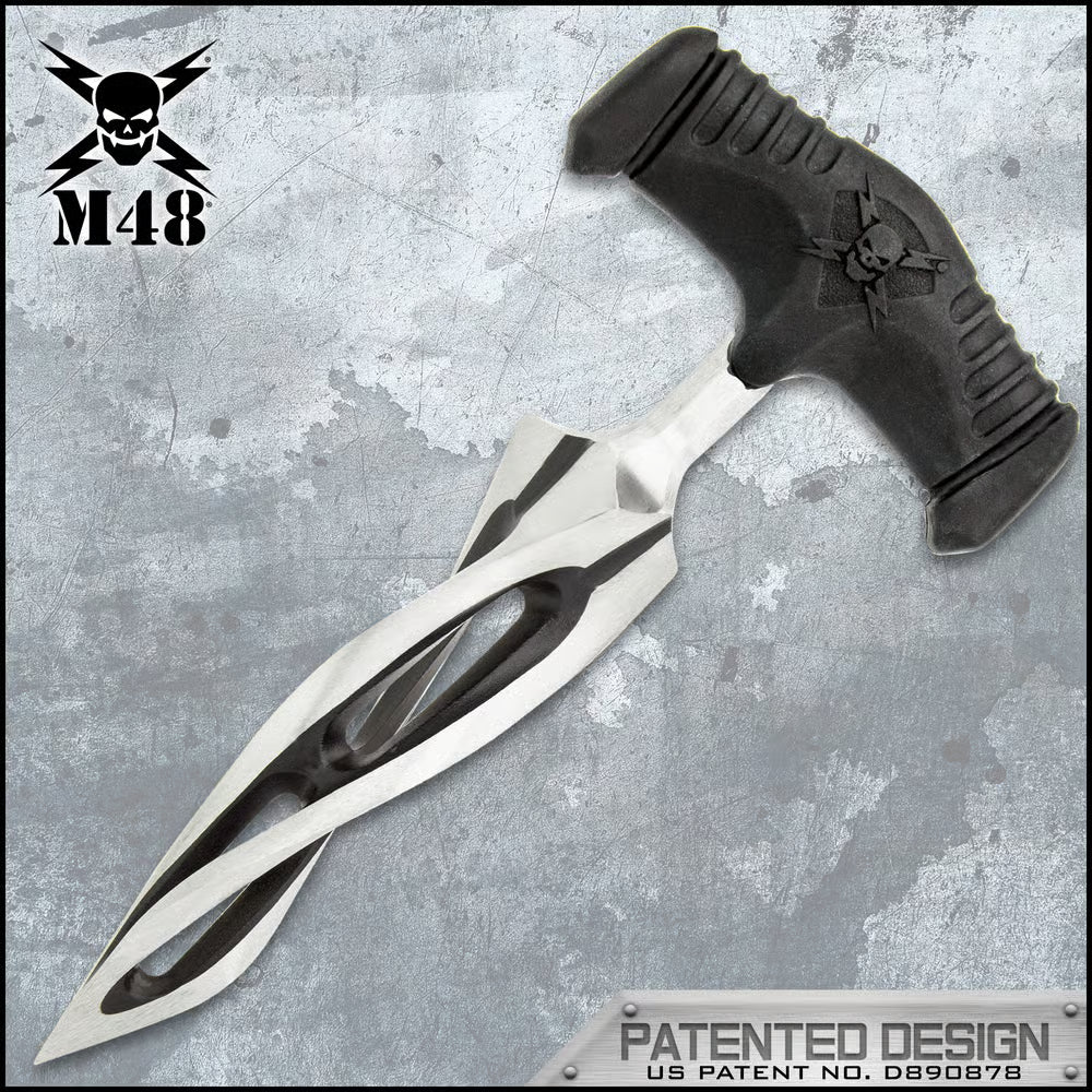 M48 Cyclone Push Dagger | 5 3/4” 2Cr13 stainless steel blade | 7 3/8" overall | Vortec belt sheath included