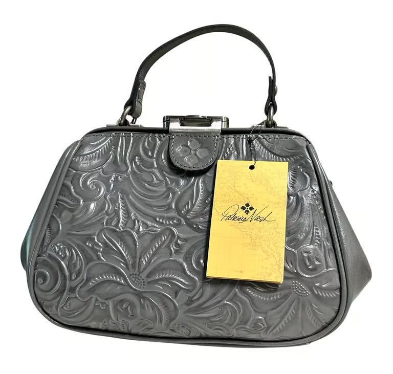 PATRICIA NASH Gracchi Vintage Tooled Leather Frame SATCHEL