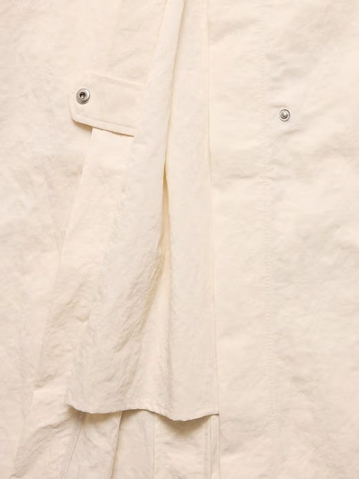 BANANA REPUBLIC | Water Resistant Coat with Bucket Hat in Cream White | S