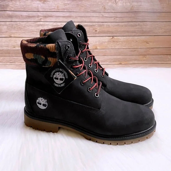 Timberland Men’s Heritage 6 Inch Waterproof Boots In Black - M9
