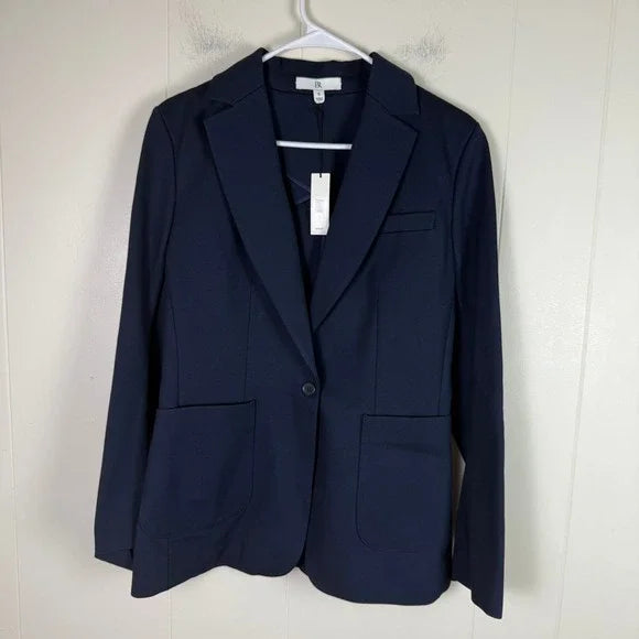 BANANA REPUBLIC Women's Navy Blue Ponte Relaxed Blazer, Size XXL