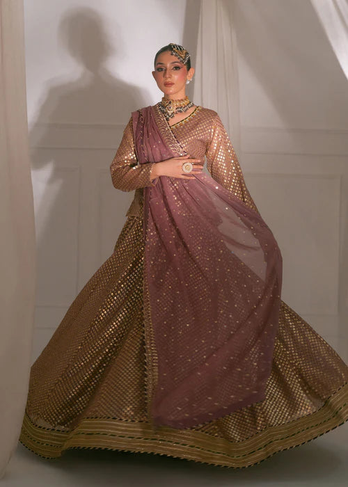 Saaiqa Mauve by Ayesha Closet - Size Small