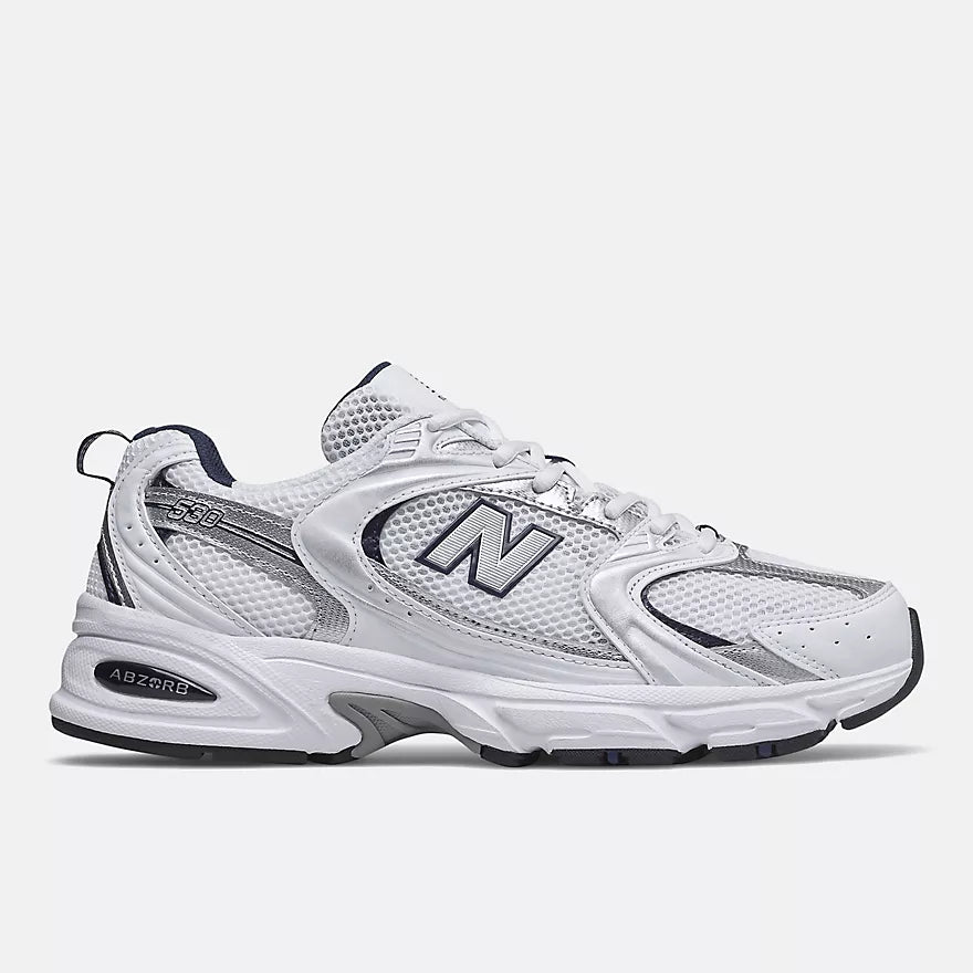 New Balance MR530 White with Natural Indigo Size: 7M Size: 8.5W