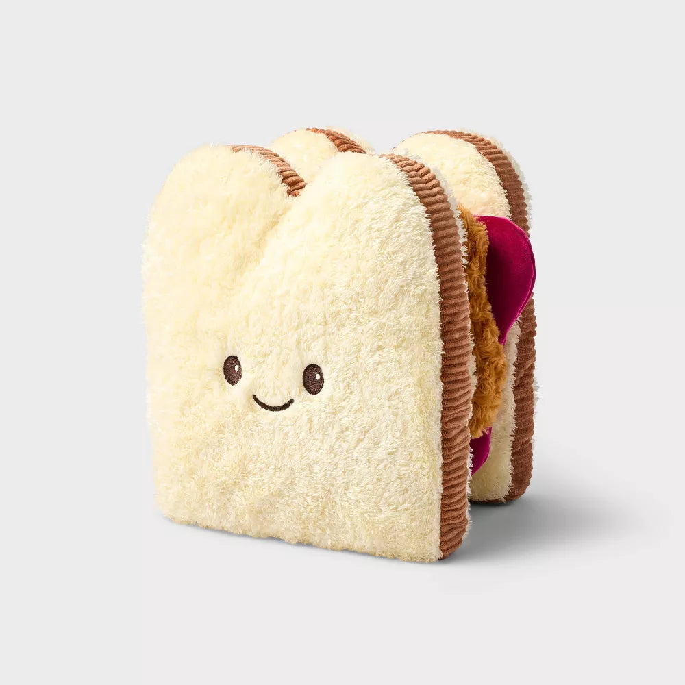 12" Stackable Peanut Butter and Jelly Sandwich Stuffed Animal - Gigglescape™