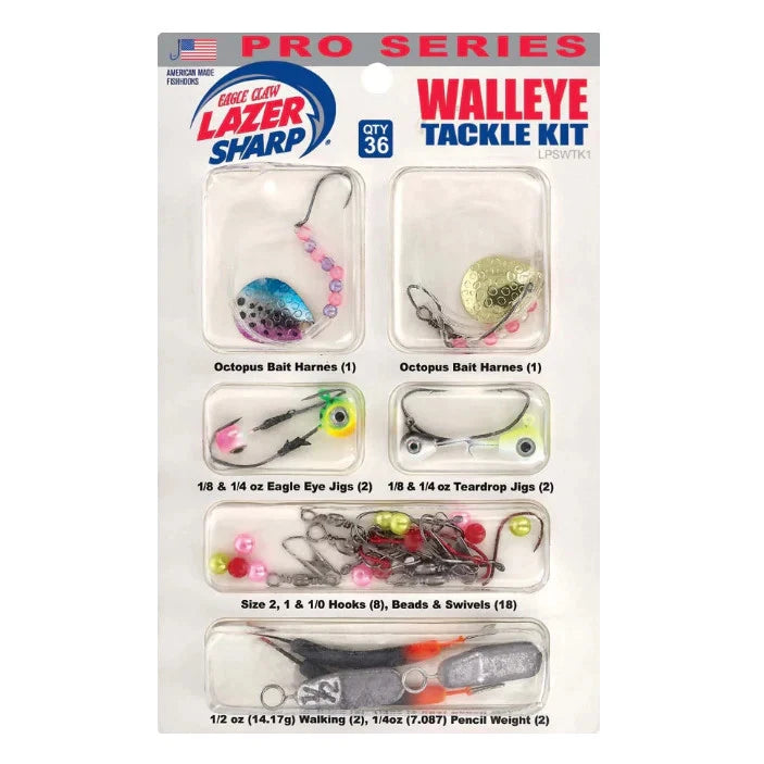 Eagle Claw Lazer Sharp PRO Series Walleye Tackle Kit