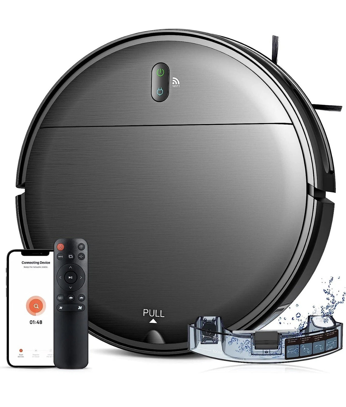 BR151 Robot Vacuum and Mop Combo, Robotic Vacuum with APP/Remote, Self-Charging Ideal for Pet Hair