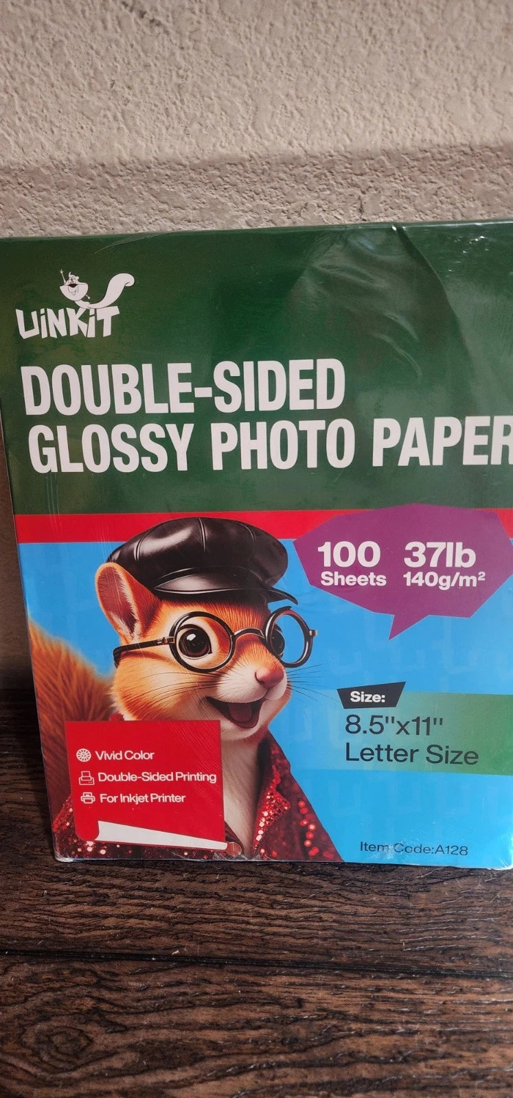 Uinkit Double Sided Paper Glossy 8.5x11 Inkjet 37lb 140gsm 100 sheets