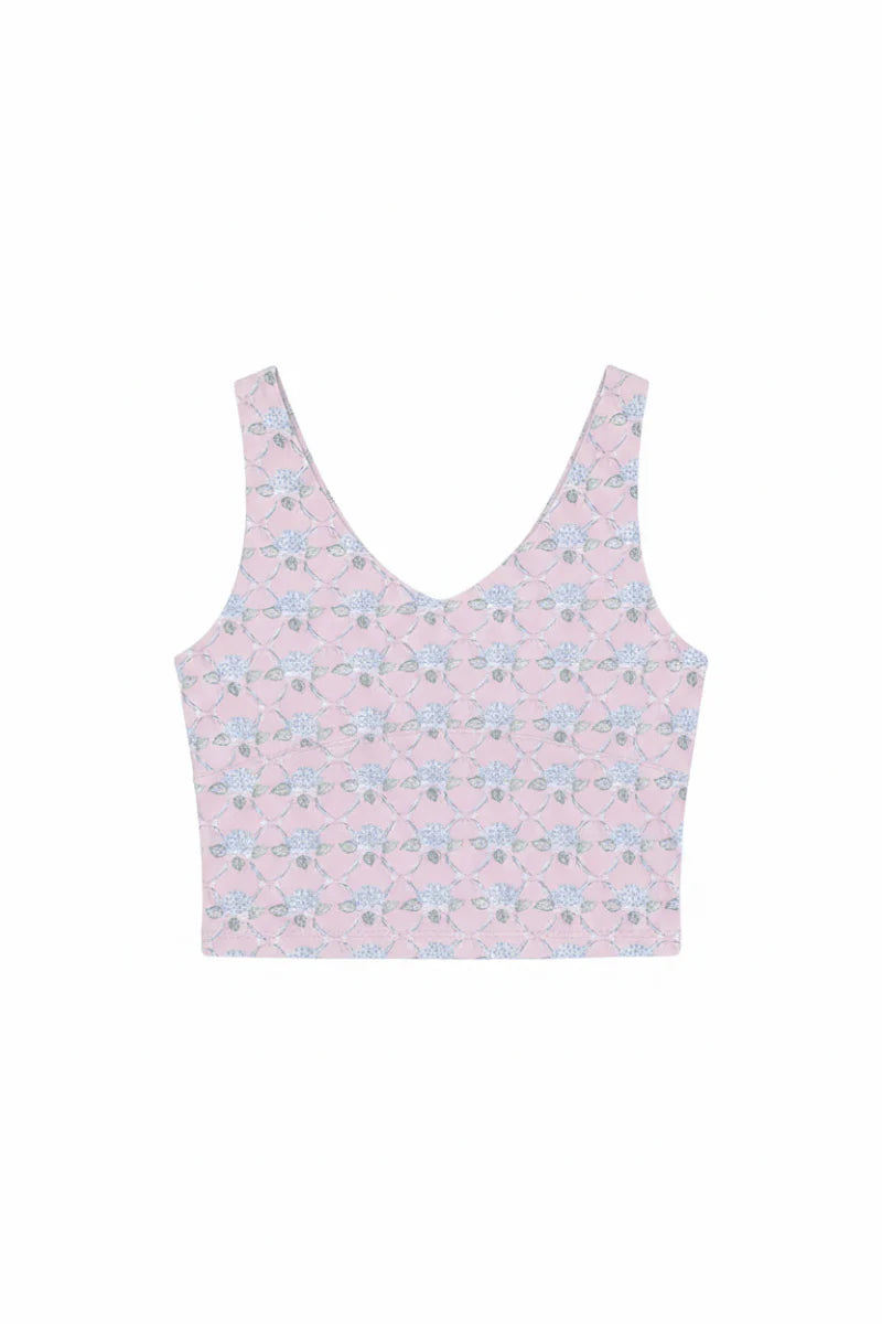 HAPPY CAMP3R - Women's XL Ribboned Dreams Athleisure Tank in Bliss