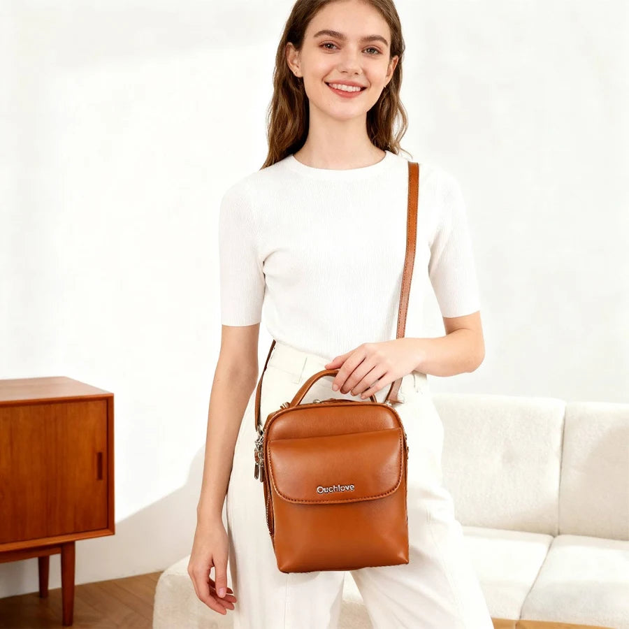 Ouchlove Women's Crossbody Bag/Eyeglasses Bag - Maya (Brown)