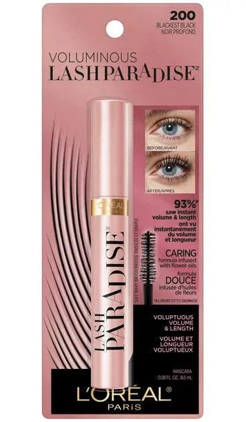 L'Oreal Paris Voluminous Lash Paradise Mascara - #200 Washable Blackest Black - 0.28 fl oz