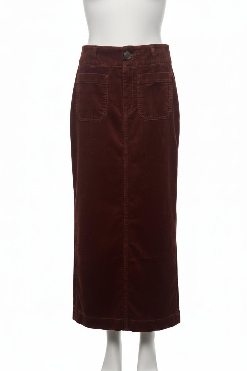 Colette Corduroy Maxi Skirt by Maeve - Camel - Size Small