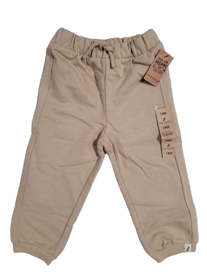 easy-peasy Toddler Boy French Terry Jogger, Size: 18M in Khaki