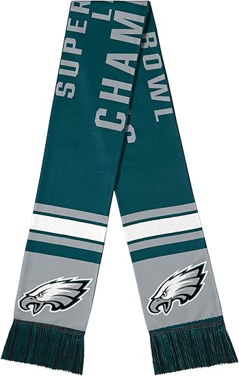 FOCO Philadelphia Eagles NFL Super Bowl LIX Champions Acrylic Scarf
