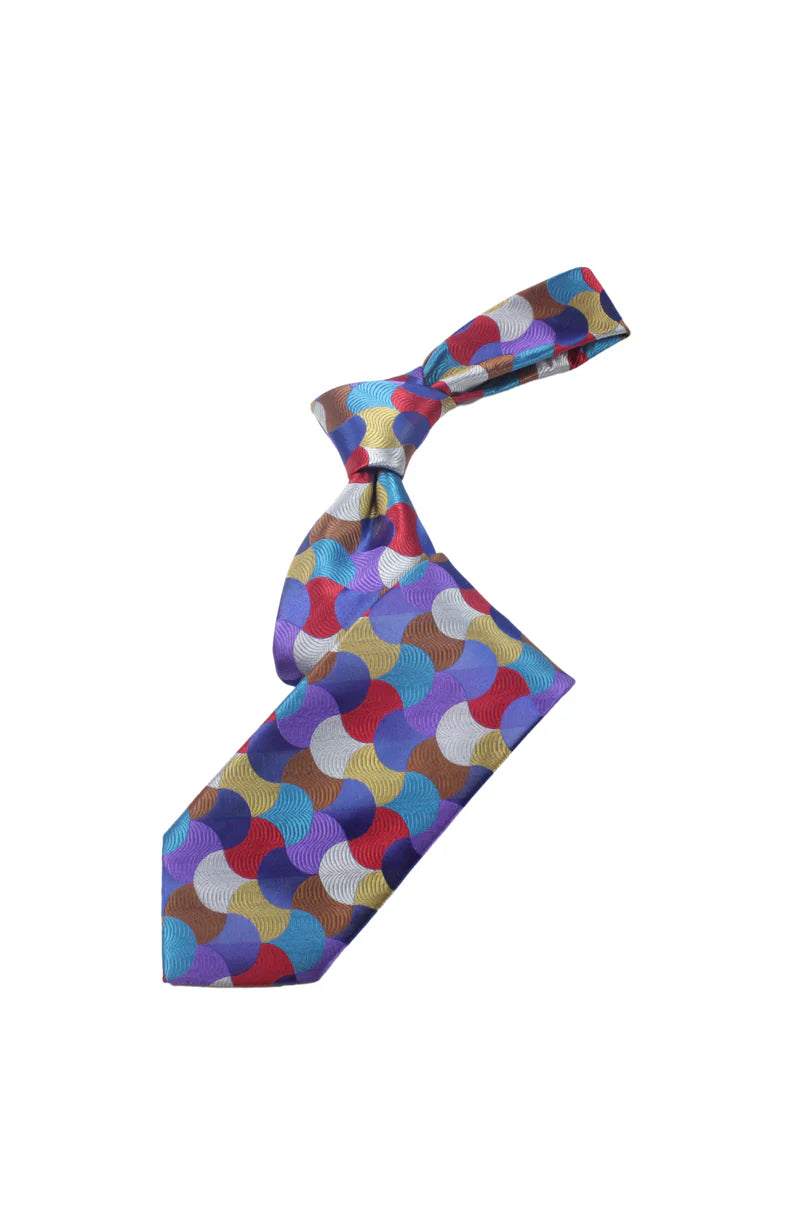 U.A.E 3 | Multi Color Royal Geometric | Tie & Pocket Square