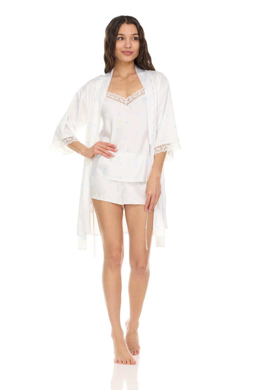 Flora Nikrooz Sabrina Pajamas & Robe Travel Set Size L