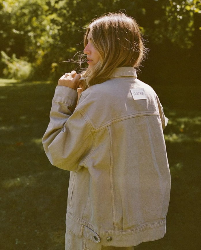 PARKE Oversized Denim Jacket - Camel - S/M